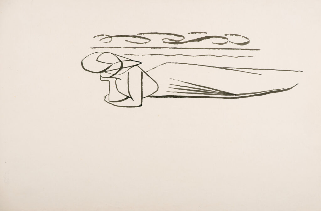 Evelyn Dunbar - Preliminary study for Mercatora