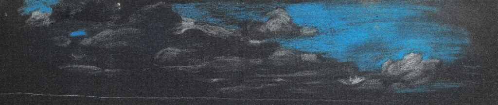 Alan Sorrell - Cloud study by night