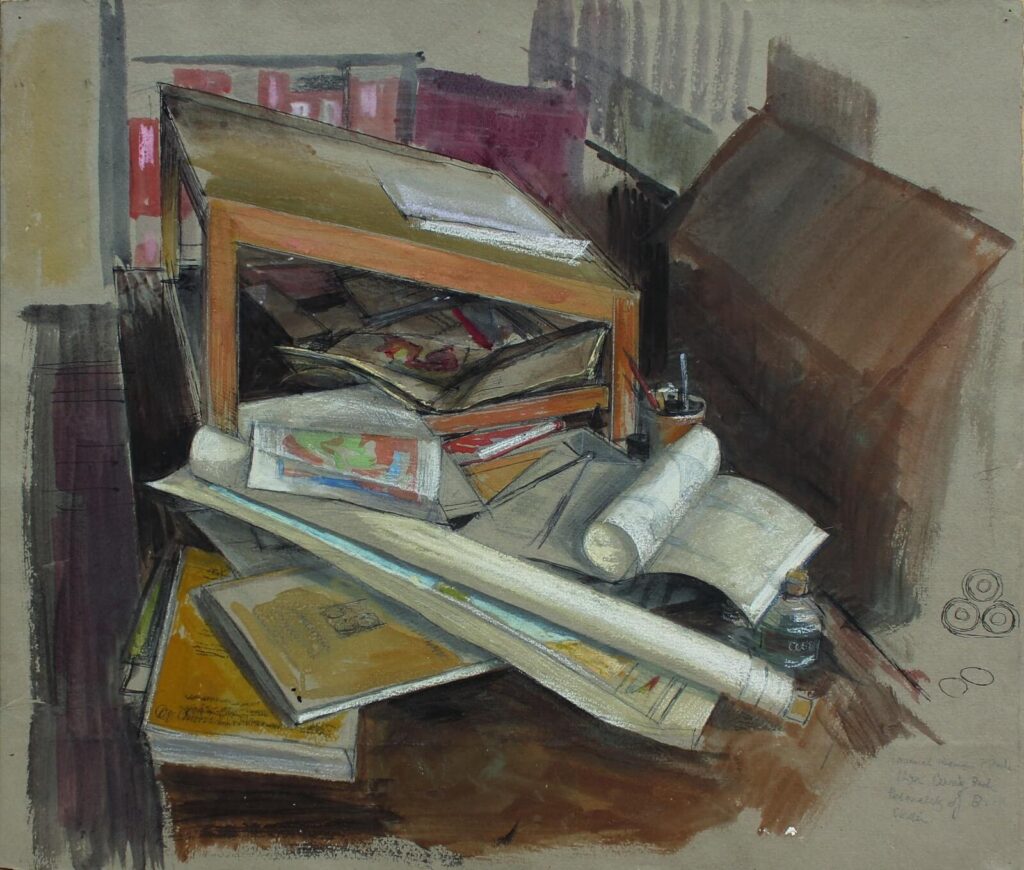 Alan Sorrell - Study for a portrait of Sir Cyril Fox