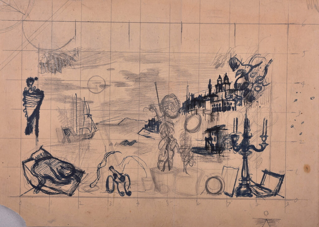 Alan Sorrell - Study for mural for the canteen of John D. Francis Ltd