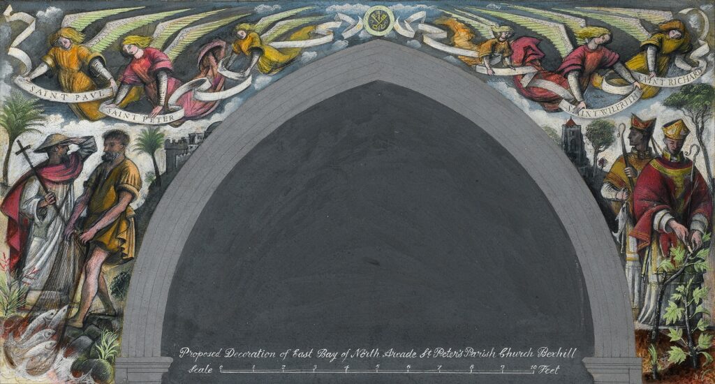 Alan Sorrell - Study for the North arch of St Peter's Church