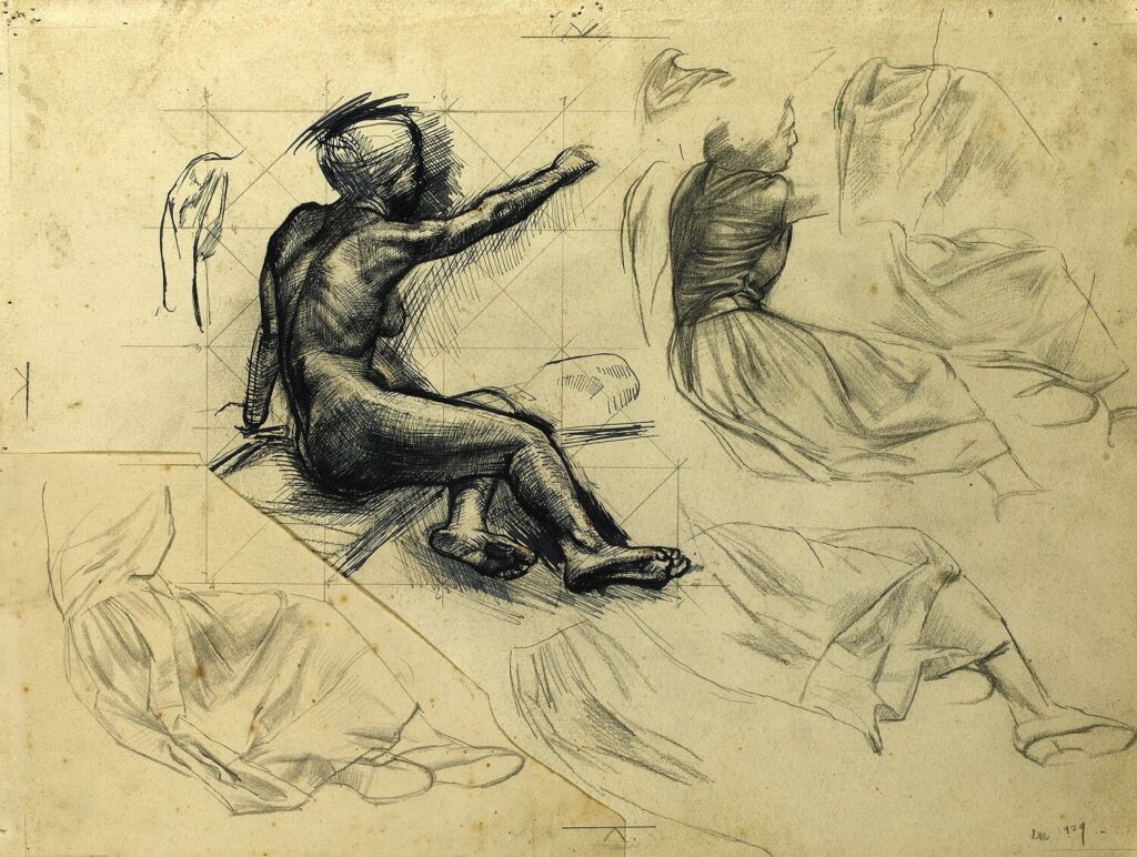Alan Sorrell - Study of a model (clothed and nude)