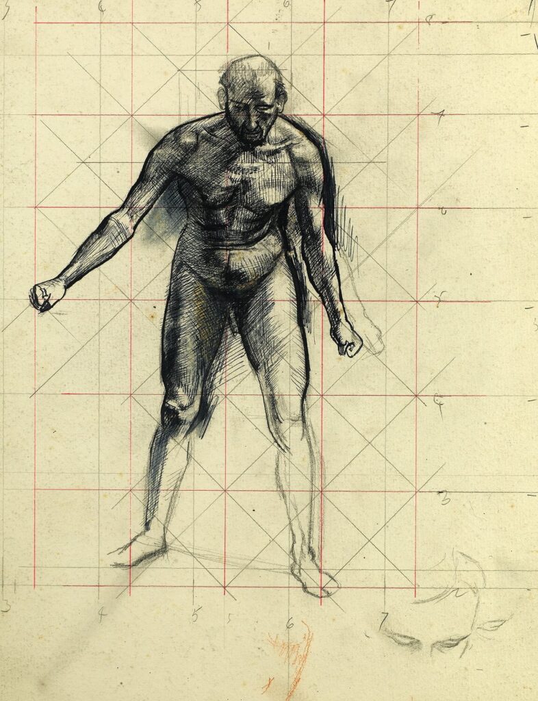Alan Sorrell - Study of a naked man
