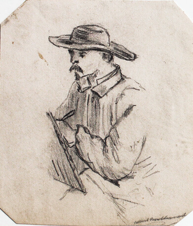 Albert de Belleroche - An artist sketching