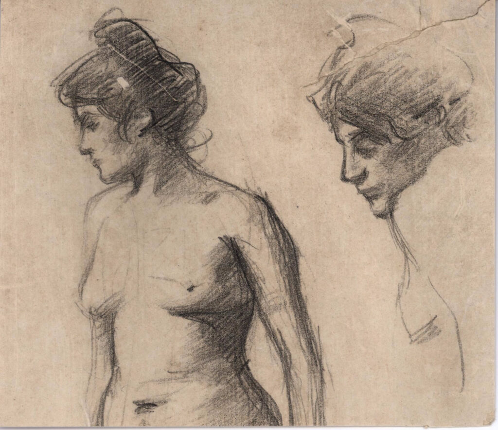 Albert de Belleroche - Nude study in profile
