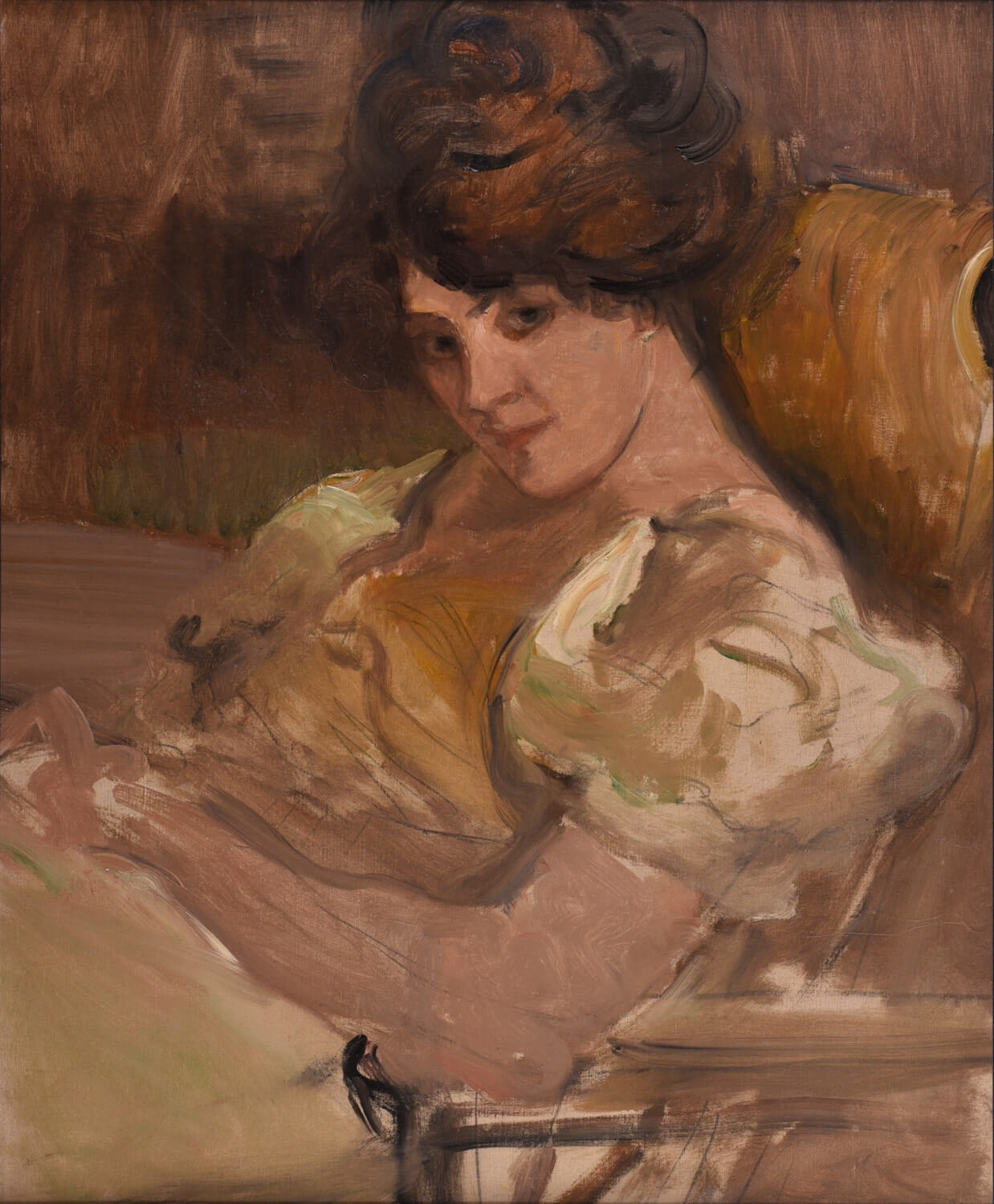 Albert de Belleroche - Portrait of a lady reclining