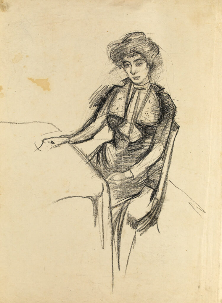 Albert de Belleroche - Woman seated at a table
