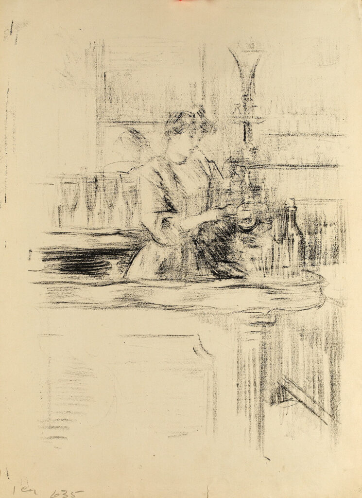 Albert de Belleroche - Woman working at a bar