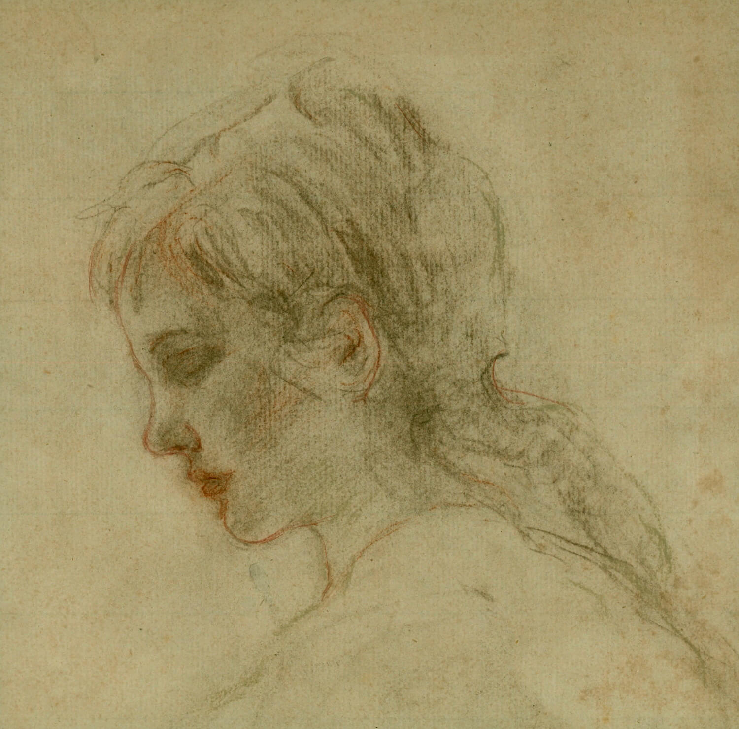 Young Girl, profile study, circa 1900 - Modern British Art Gallery