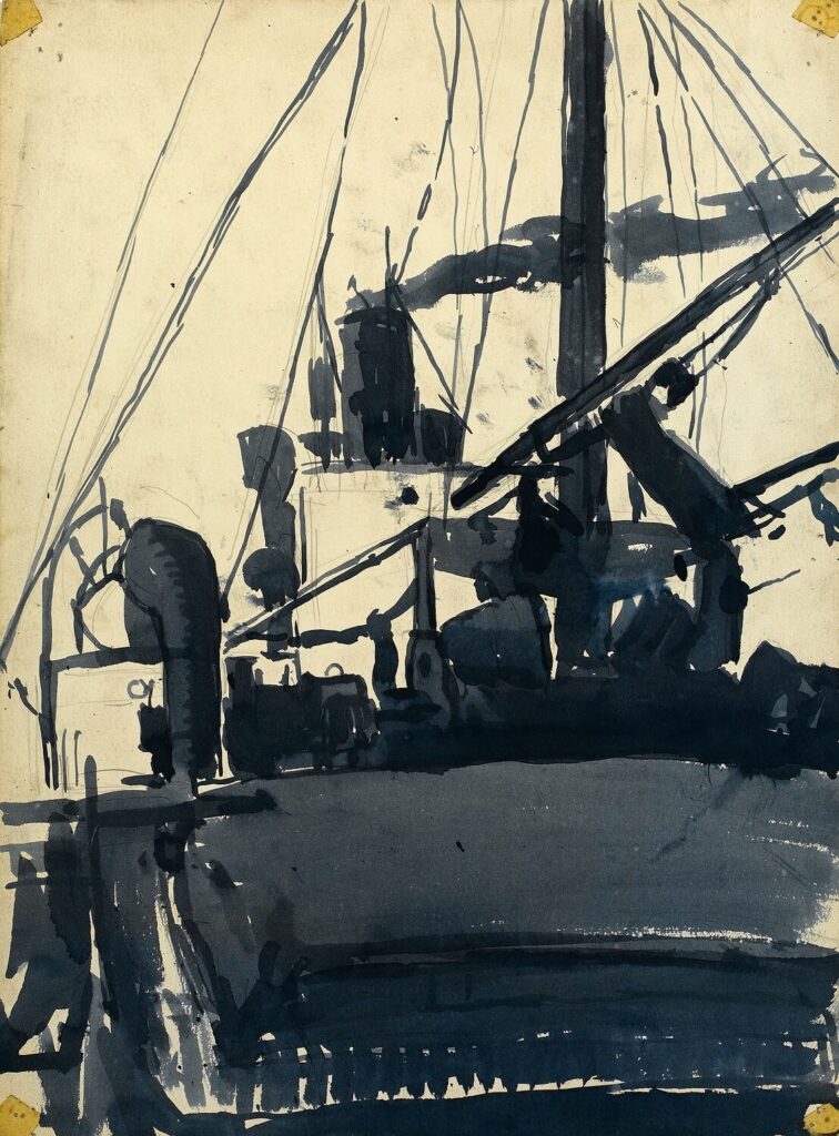 Archibald Ziegler - Cargo Steamer seen from the bow