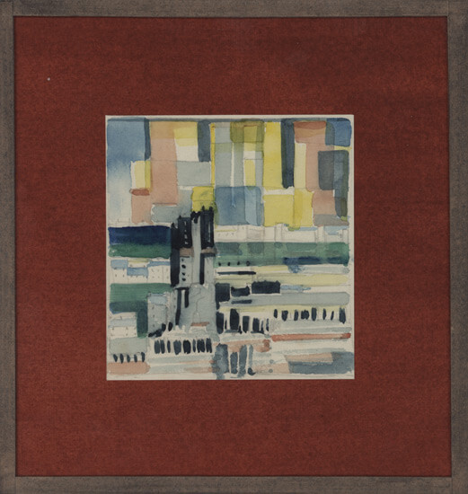 Arthur Kemp - Townscape with towerblocks and terraced houses
