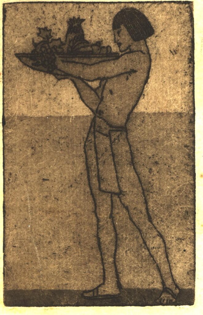 Averil Mary Burleigh - Woman with a tray of fruits