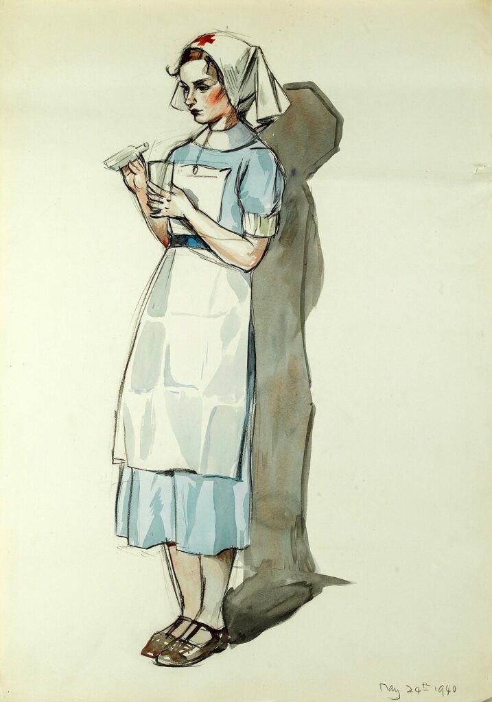 Barbara Constance Freeman - Nurse pouring medicine in a glass