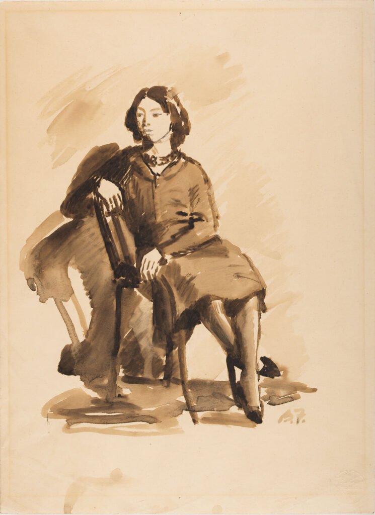 Barnett Freedman - Portrait of a woman seated on a chair