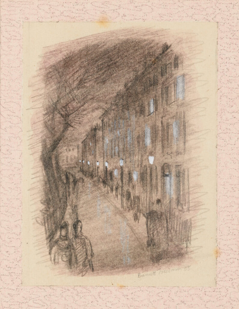 Barnett Freedman - Street Scene at Night
