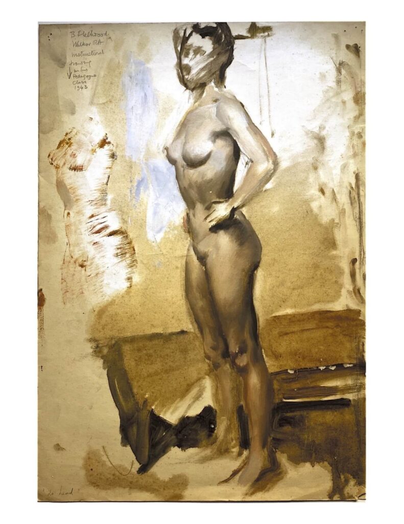 Catherine Olive Moody - Standing female nude with hands on hips