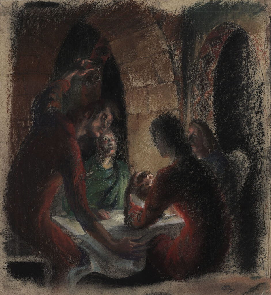 Catherine Olive Moody - Study for Composition 'Supper at Emmaus'