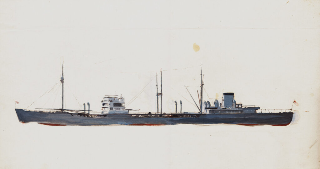 Charles Cundall - A Royal Fleet Auxiliary oil tanker of the Wave class