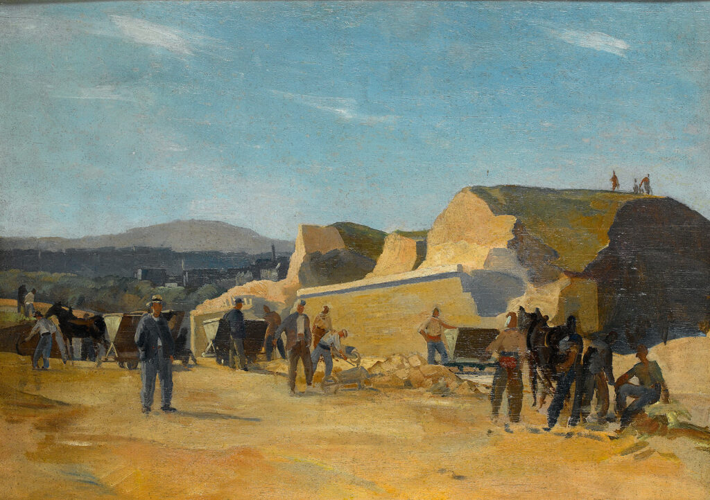 Charles Cundall - Demolishing the Walls of Paris