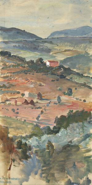 Charles Cundall - Landscape study
