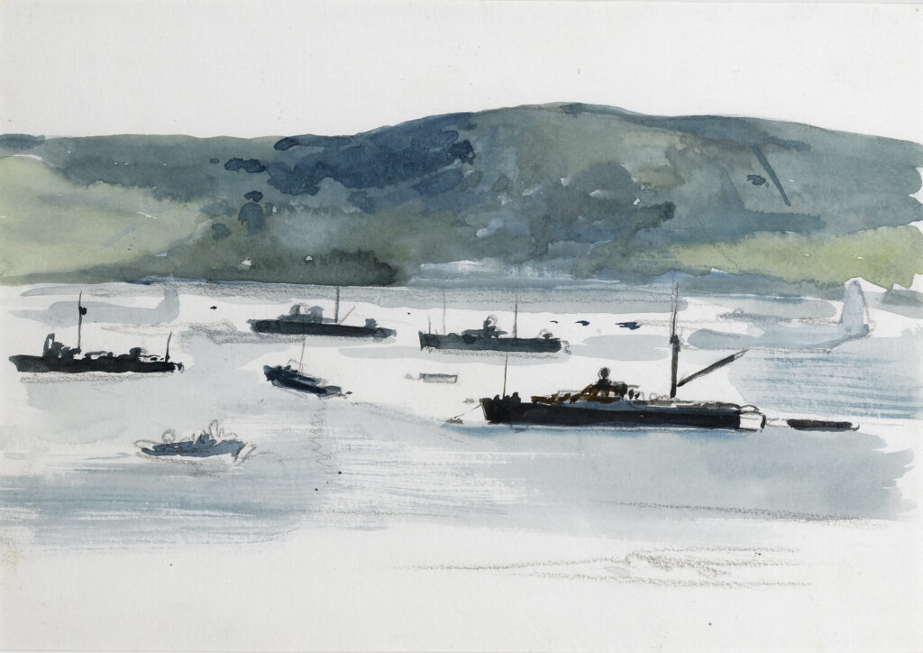 Charles Cundall - Possibly a study for Tobermory from the Admirals Flagship