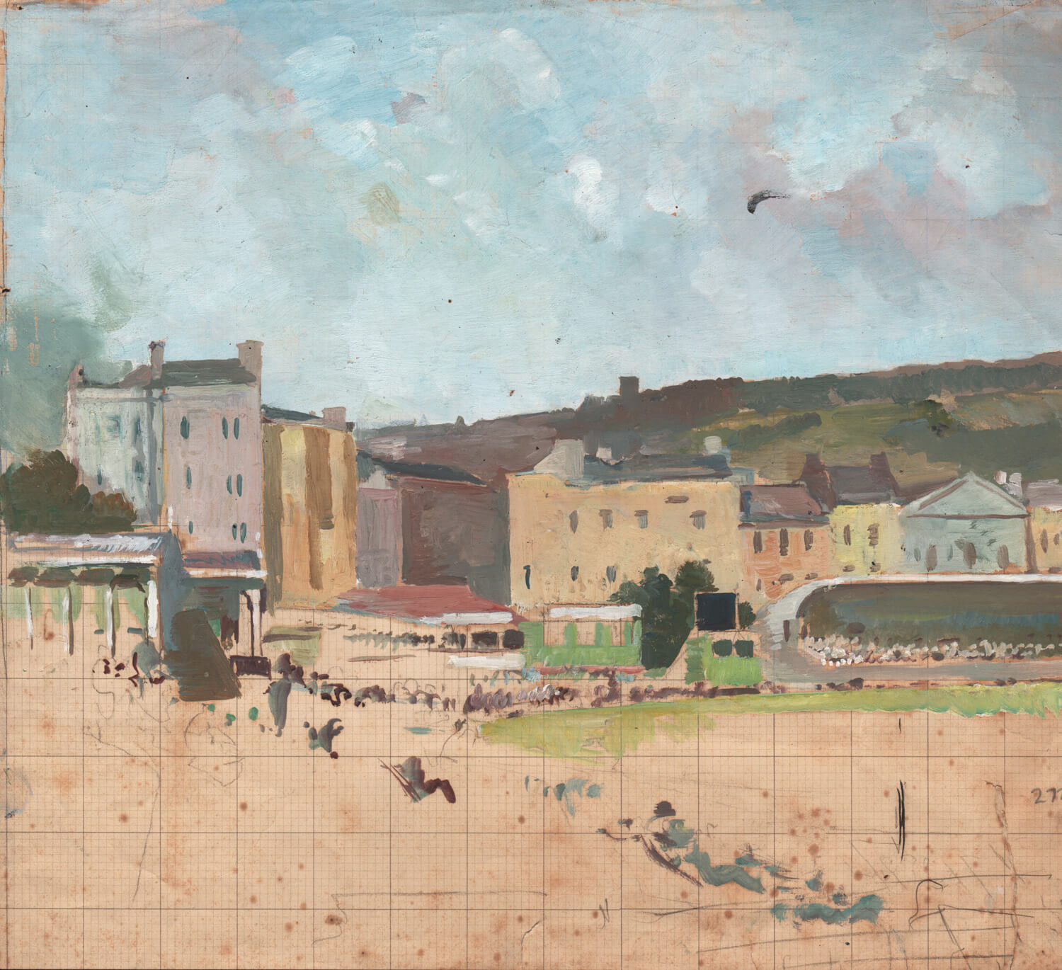 Charles Cundall - Study for the Central Cricket & Recreation Ground