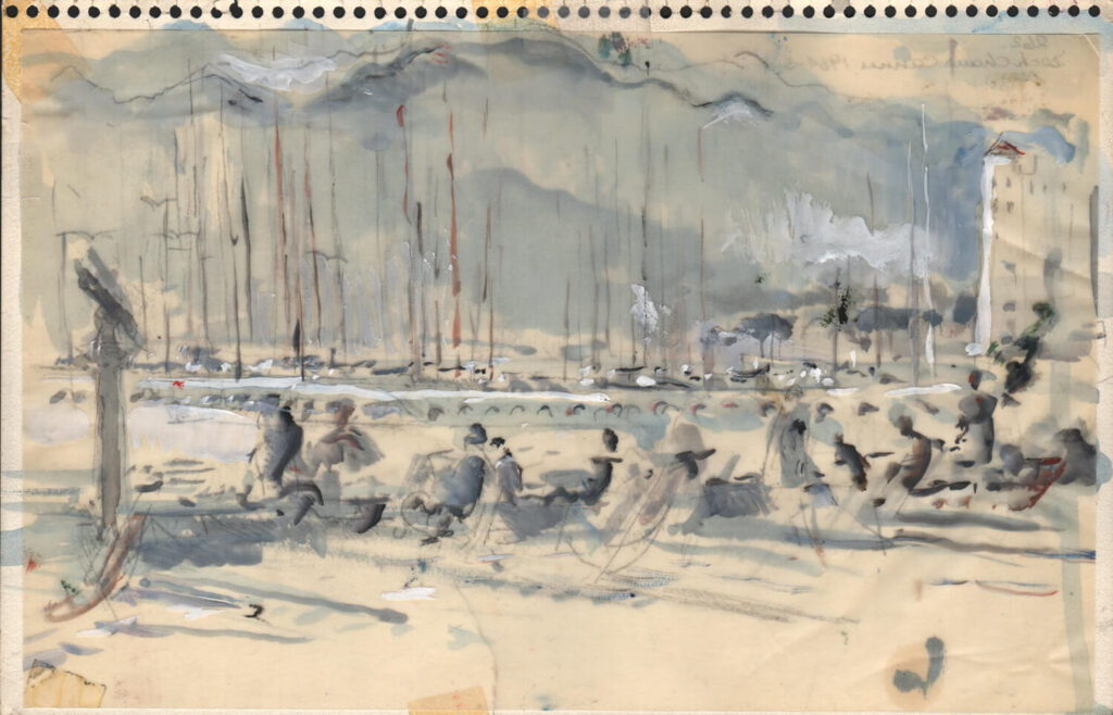 Charles Cundall - Two sketches of Cannes