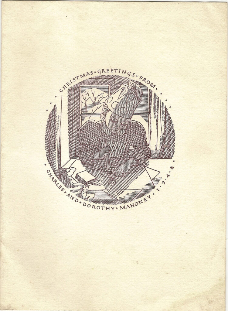 Charles Mahoney - Christmas Greetings From Charles and Dorothy Mahoney 1948
