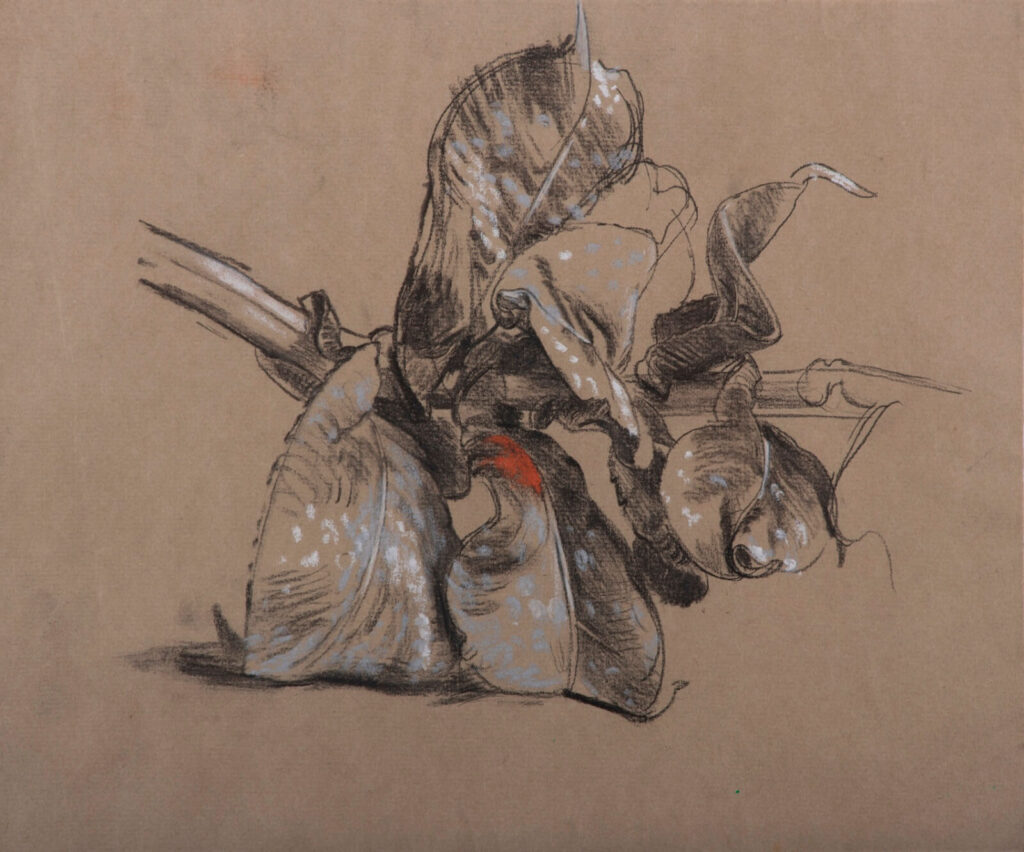 Charles Mahoney - Study of a broken Sunflower stem