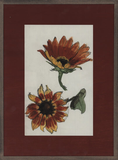 Charles Mahoney - Study of two sunflowers