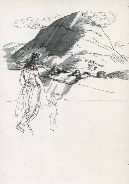 Charles Mahoney - Woman watching the mountain