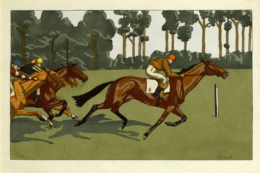 Charlotte Ancelin - A set of three prints - Longchamps and other races