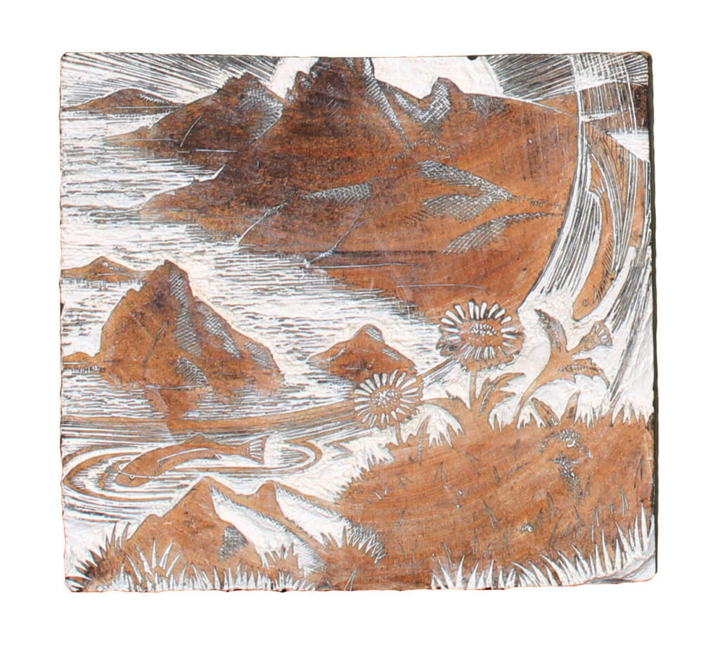 Clare Leighton - Flowers on a hilltop near a bay