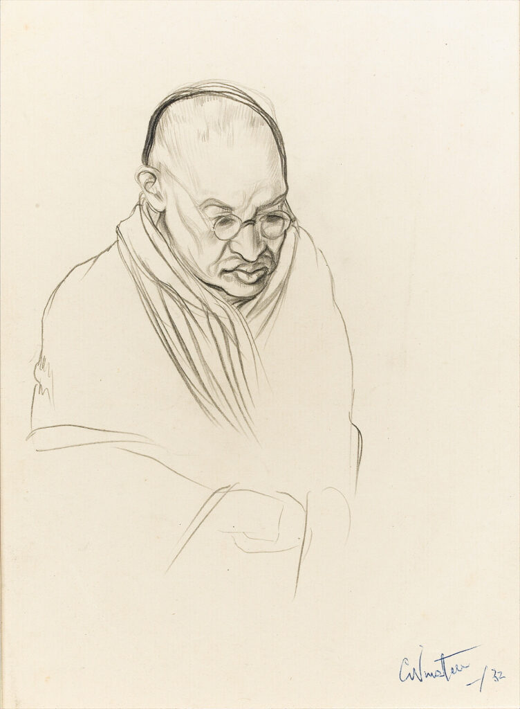 Clare Winsten - Portrait of Gandhi