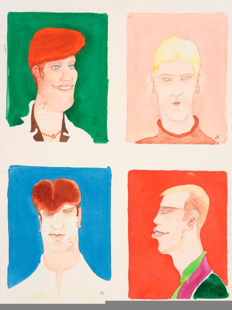 David Evans (1929–1988) - 4 Young Men