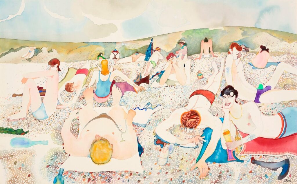 David Evans (1929–1988) - At the Beach (Shingle Street)