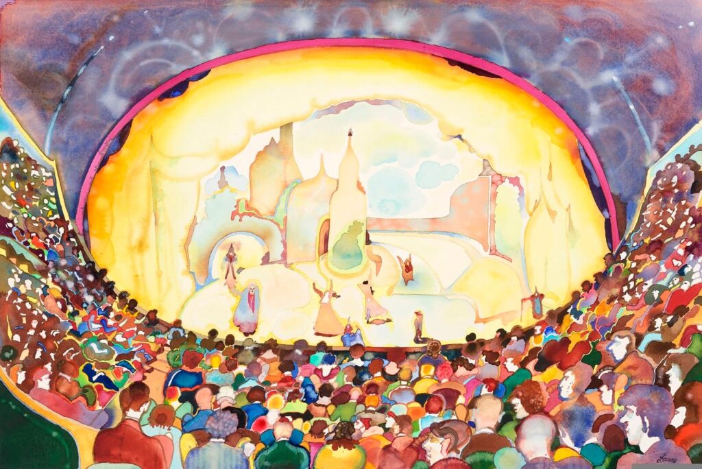 David Evans (1929–1988) - At the Opera : A View of Verdi