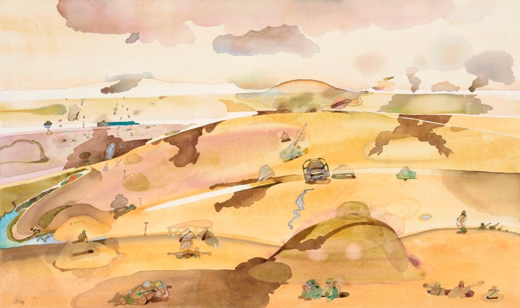 David Evans (1929–1988) - Fighting on the Ground