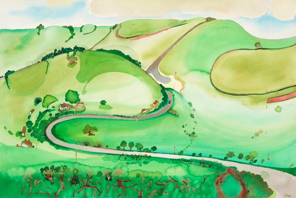 David Evans (1929–1988) - Hilly Landscape