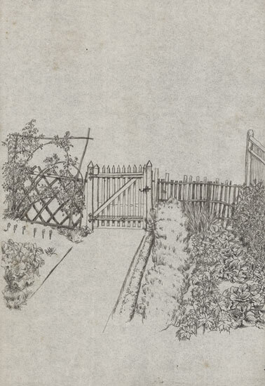 Dorothy Mahoney - The front garden at Oak Cottage