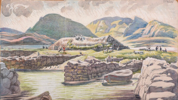 Douglas Percy Bliss - Sheep on the Roof