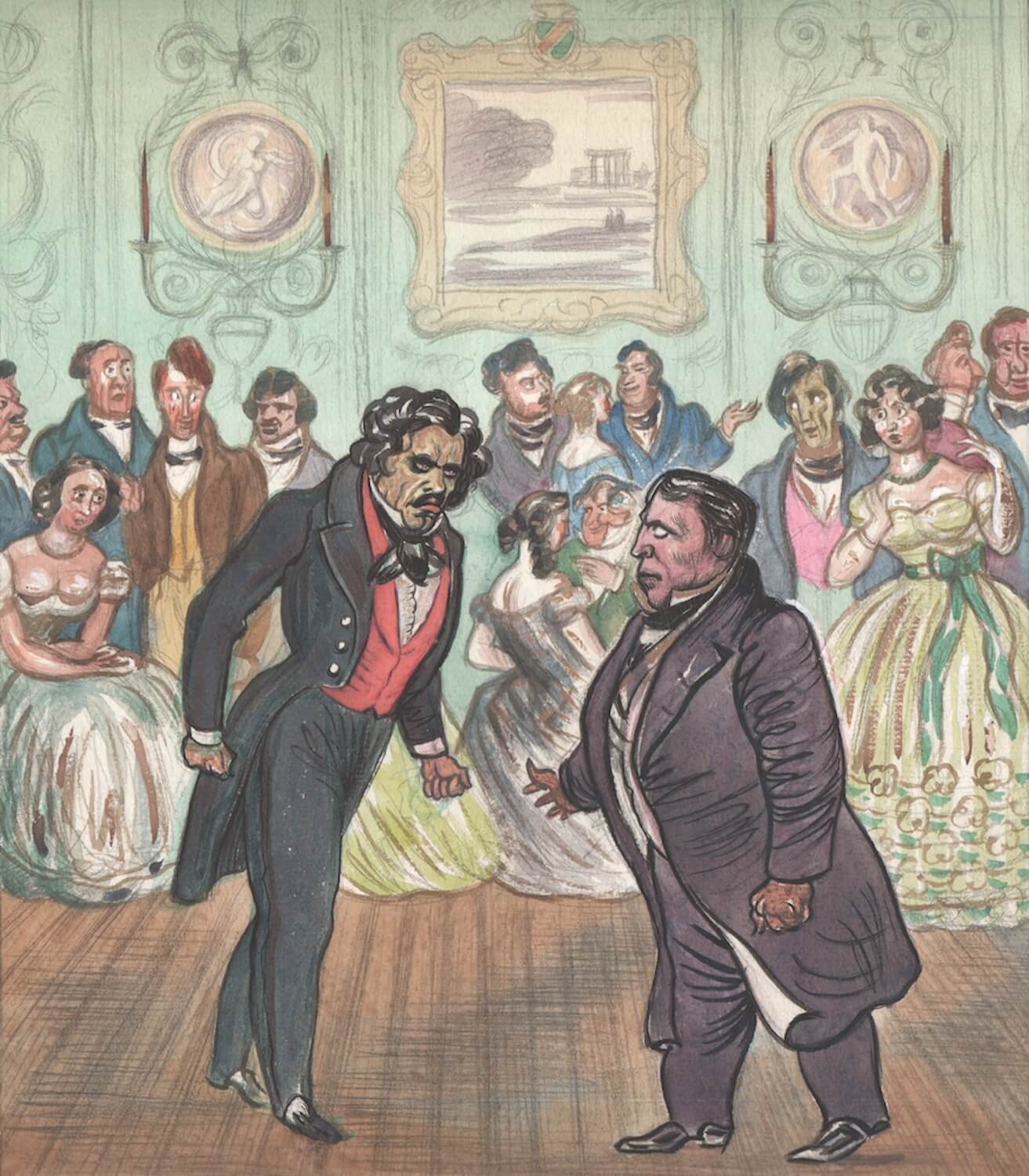 Single recorded encounter between Ingres & Delacroix Modern British