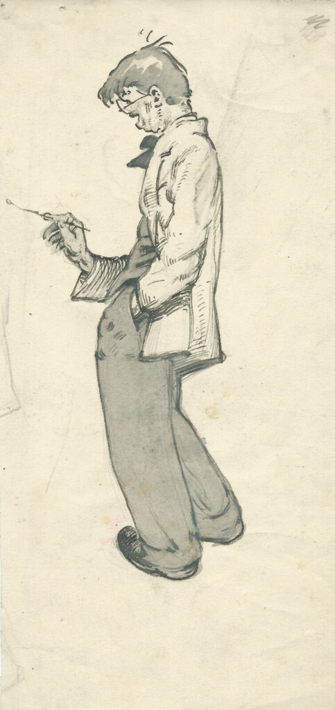 Edward Irvine Halliday - An Art Student Sketching