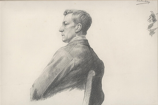 Edward Irvine Halliday - Profile portrait of R.P. Longden