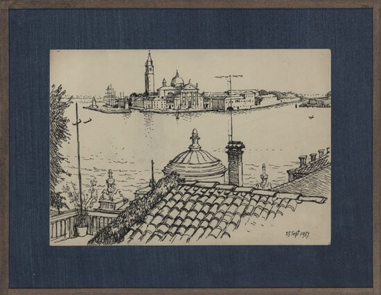 Edward Irvine Halliday - View across the Venetian Lagoon
