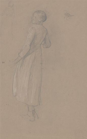Edward Stott - Study of a peasant girl - circa 1900