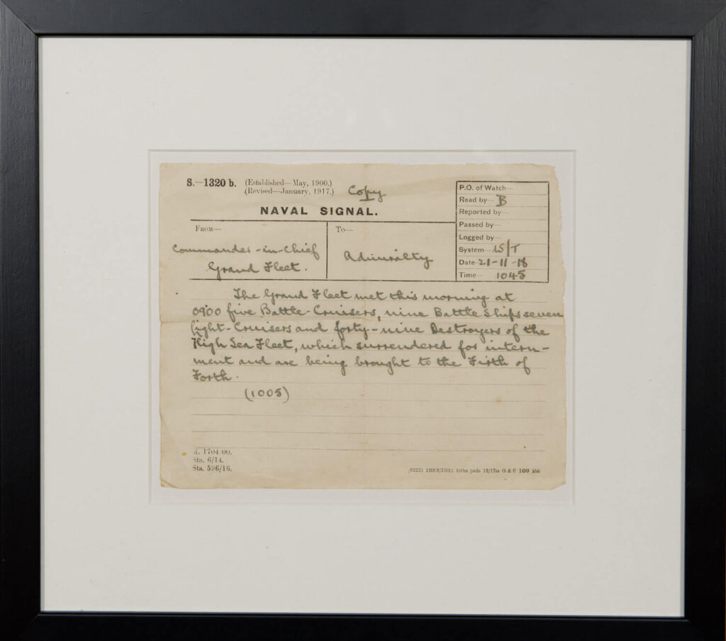 English School - Navel Signal Announcing the Surrender of the German Fleet