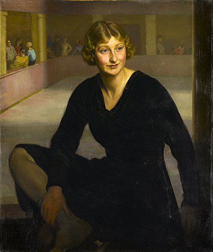 English School - Portrait of Mollie Phillips the Olympic Ice Skater