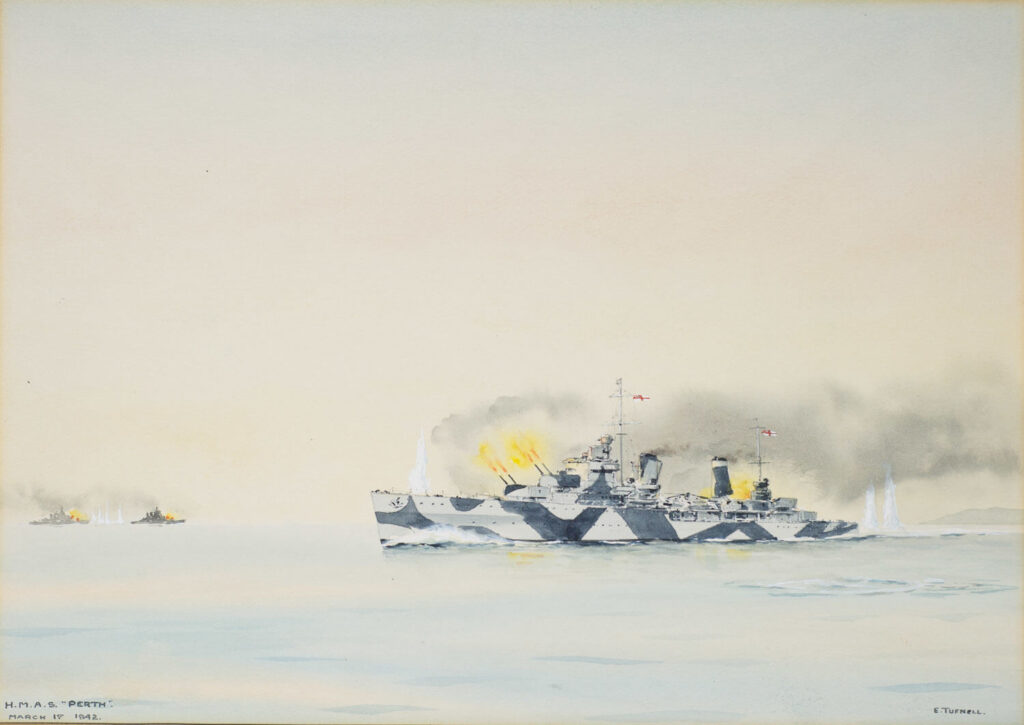 Eric Erskine Campbell Tufnell - 'H.M.A.S."Perth" March 1st 1942'