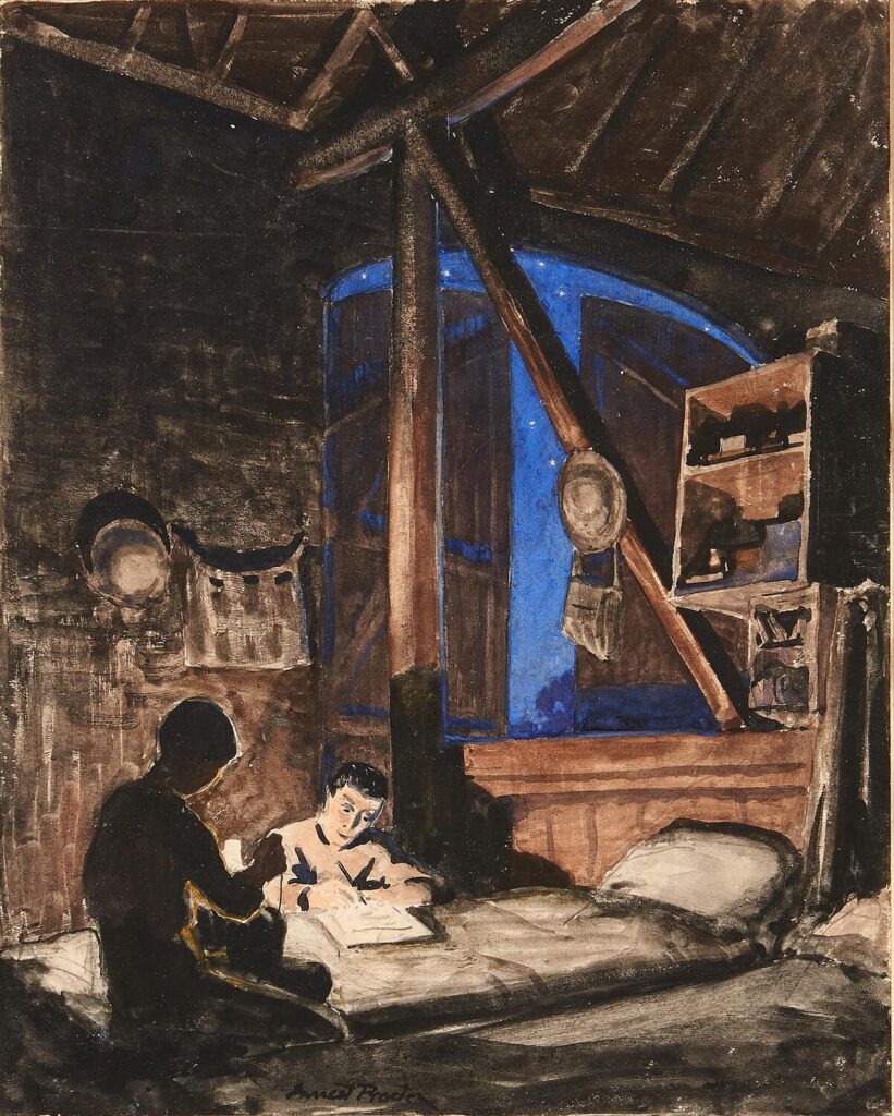 Ernest Procter - Sleeping Quarters of the French Civilian Evacuation Section